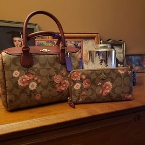 NWT Coach Meadow Daisy Satchel & Wallet